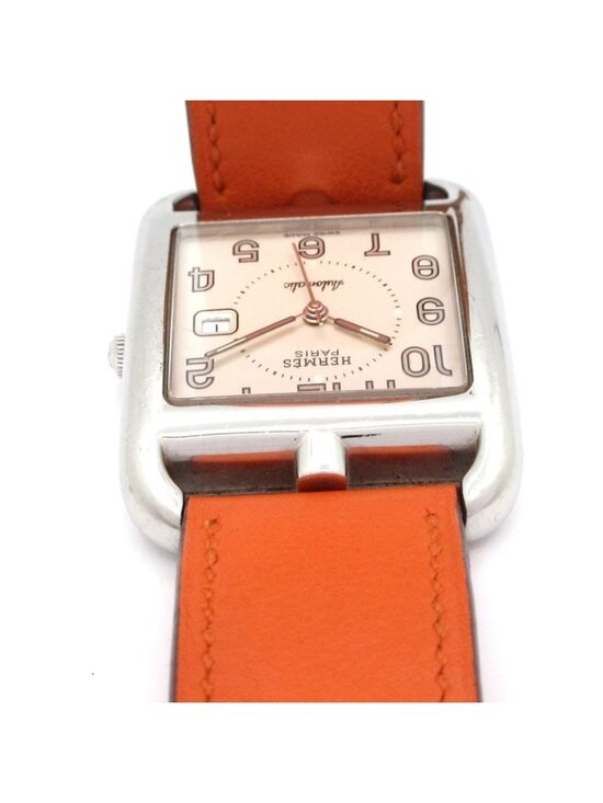 Hermes Watch Capecod Double Tour Boys SS Leather Silver